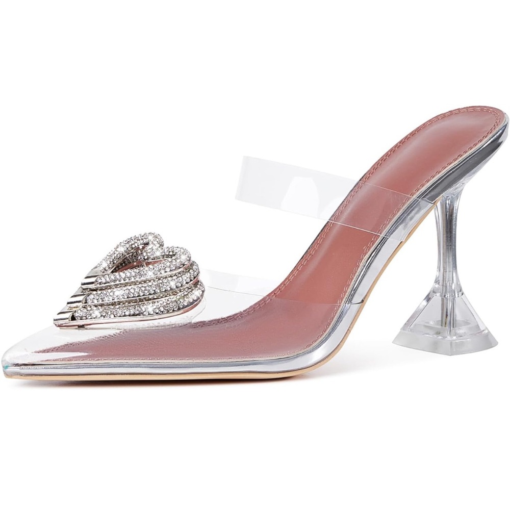 Slip On Slide Dressy Closed Toe Sandals Women Sparkly Wedding Sexy Sandals